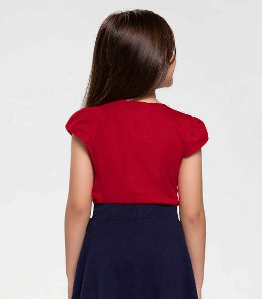 Blusa Infantil Feminina Cotton Leve Trick Nick Vermelho