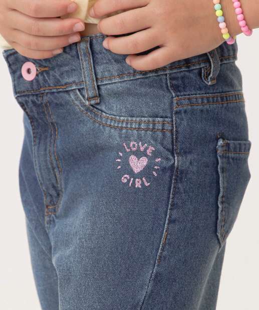 Calça Jeans Cigarrete Infantil Tam 4 a 10