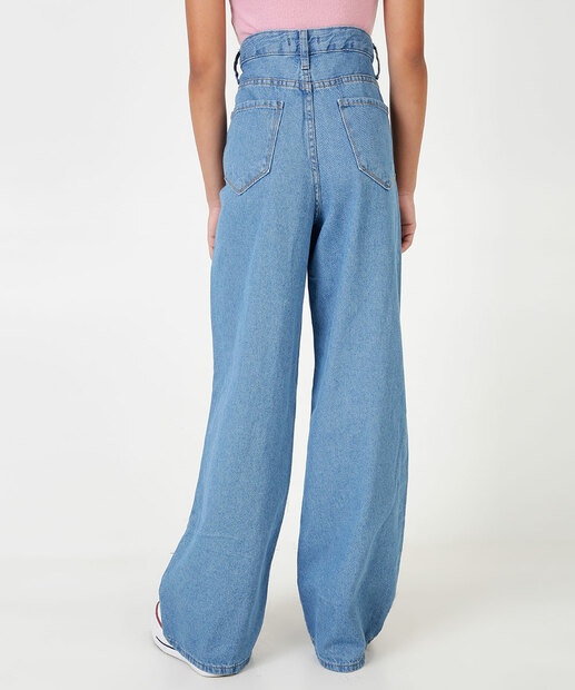 Calça Juvenil Jeans Wide Leg Marisa Tam 10 a 16