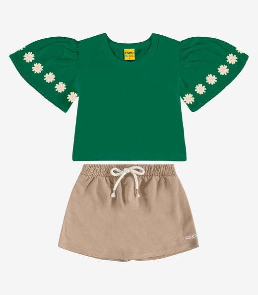 Image_Conjunto com Shorts Saia Meia Malha Rovi Kids Verde