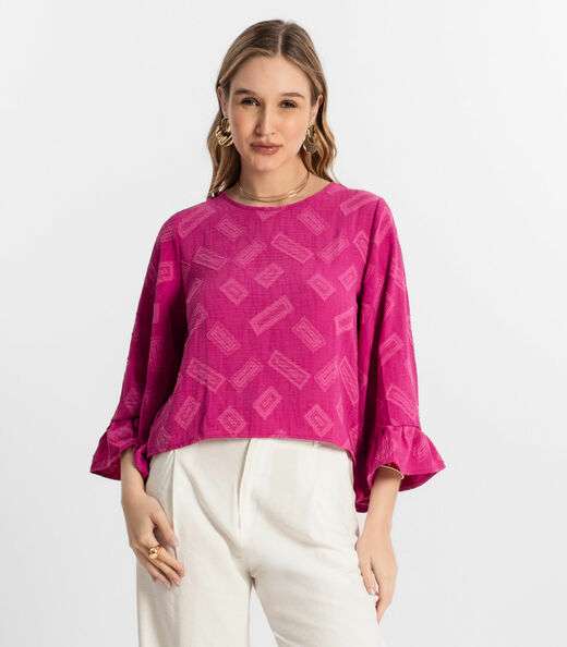 Image_Blusa Manga Longa Feminina Rovitex Rosa