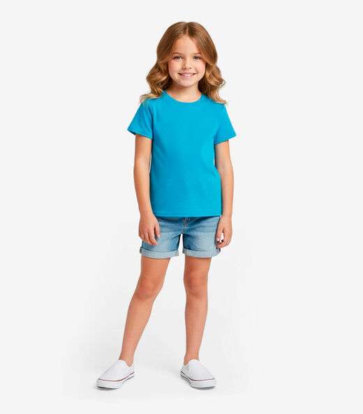 Image_Blusa Infantil Manga Curta Básica Soletex Azul