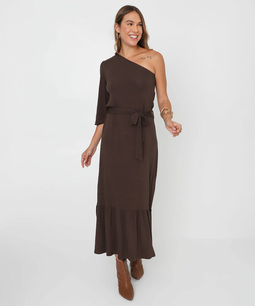 Image_Vestido Feminino Longo Ombro Só Marisa Marrom