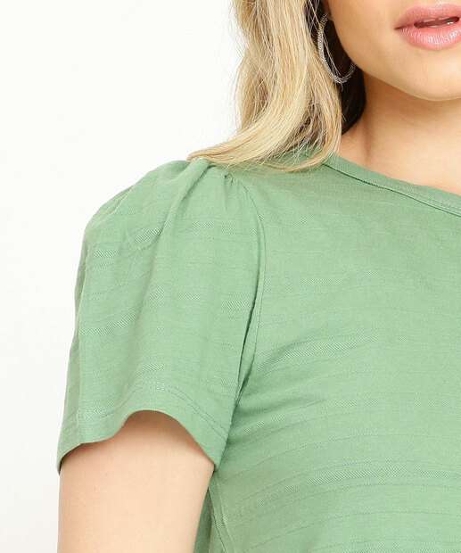 Blusa Feminina Manga Curta Bufante Marisa