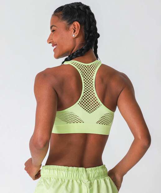 Top Fitness Nadador Recorte Tela Com Bojo Marisa