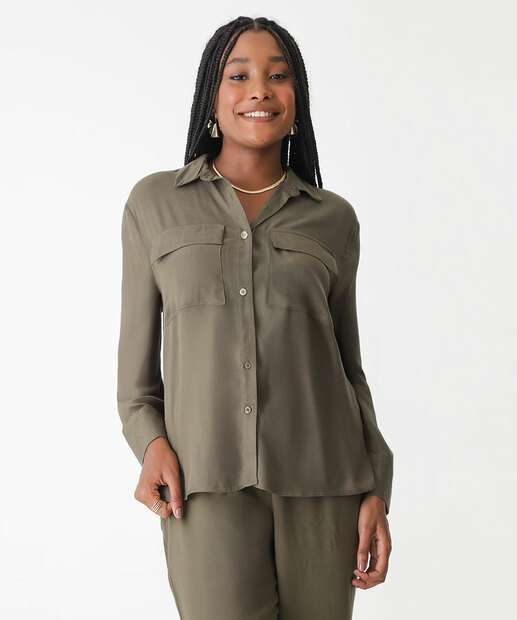 Image_ Camisa Feminina Bolsos Manga Longa Marisa