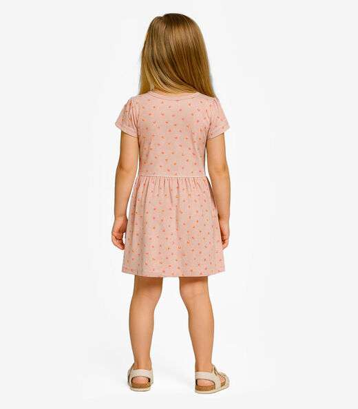 Vestido Infantil Meia Malha Select Rosa