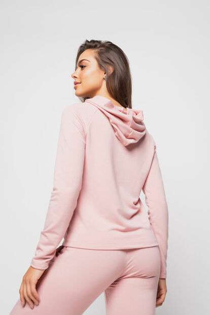 Conjunto  Comfy Com Casaco Capuz e Jogger Moletinho Rosa Salvatore Fashion