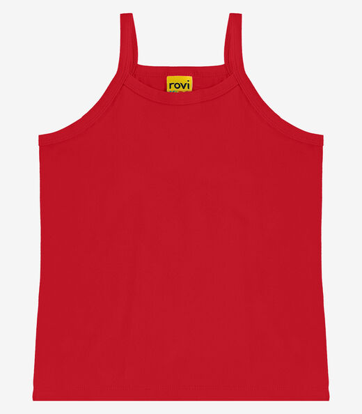 Regata De Alça Infantil Feminina Rovi Kids Vermelho
