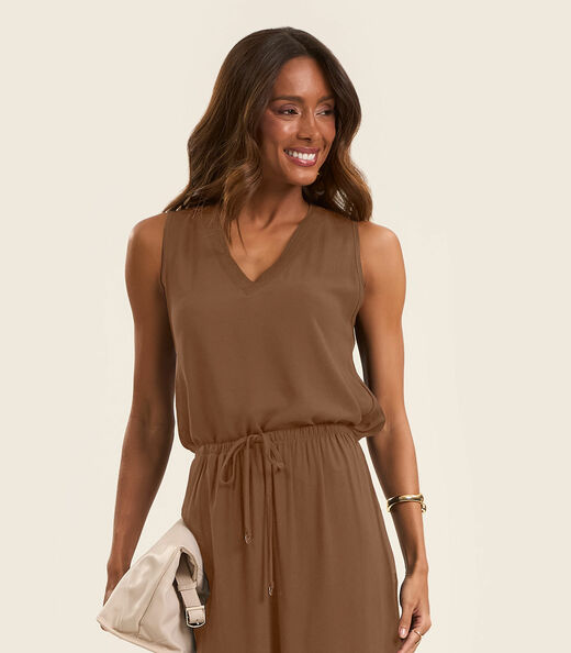 Regata Feminina Twill Cey Rovitex Marrom