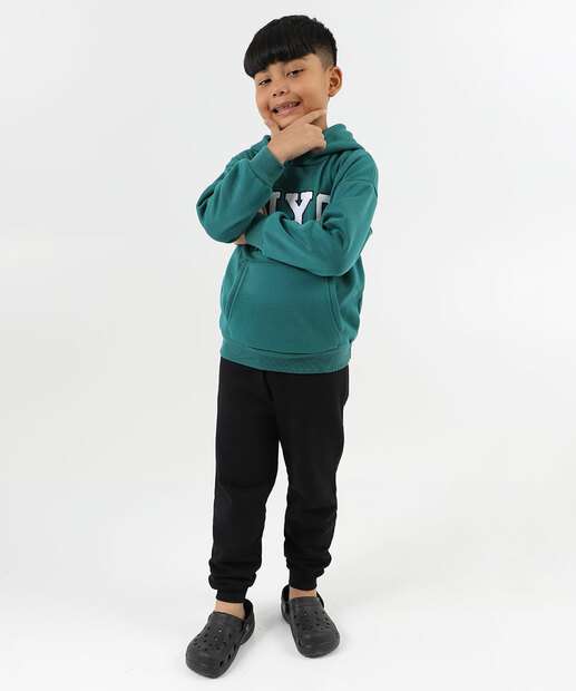 Blusão Infantil Moletom Capuz Marisa Tam 4 a 10 Verde