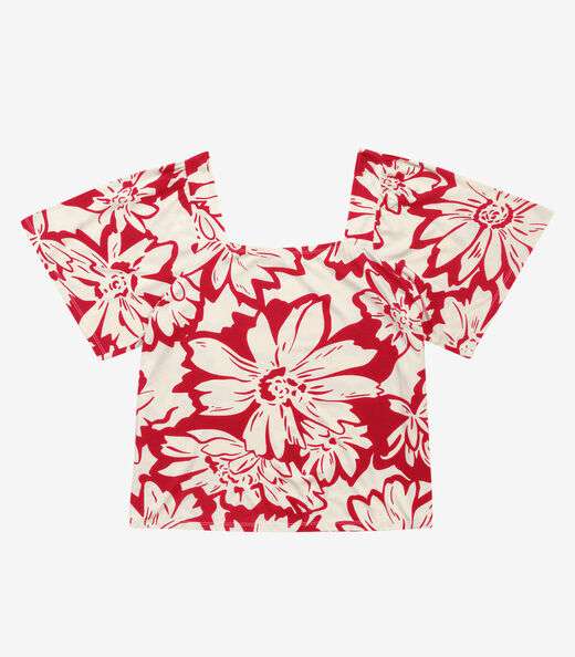 Blusa Feminina Manga Ampla Secret Glam Vermelho
