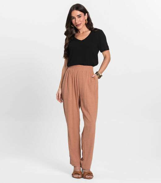 Blusa Feminina Manga Curta Decote V Endless Preto