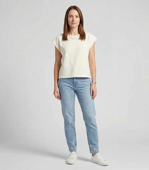 Blusa Feminina Ampla Infinita Cor Bege