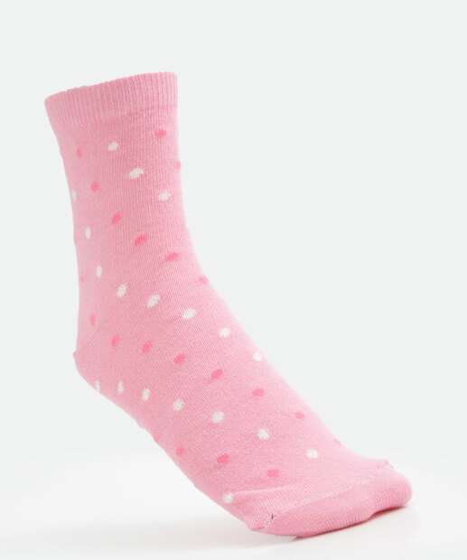 Kit 3 Pares Meias Soquete Feminina Estampadas