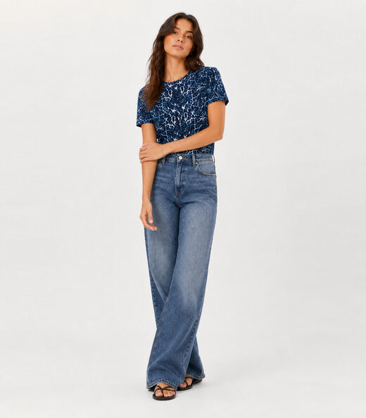 Blusa Feminina Estampada Infinita Cor Azul
