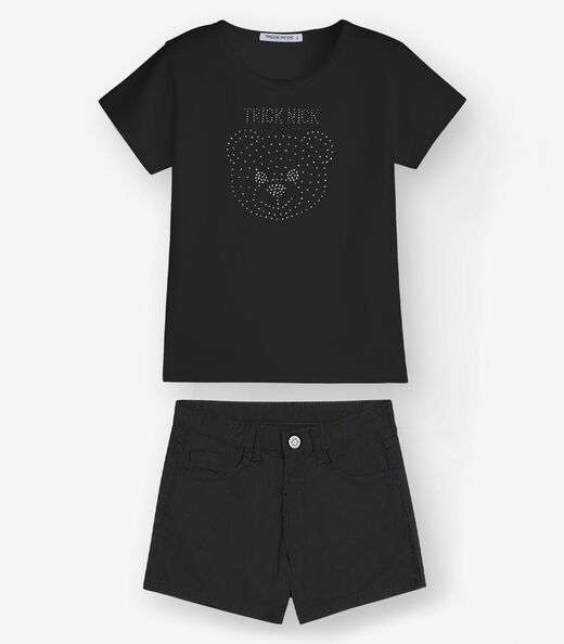 Image_Conjunto Infantil Blusa Com Shorts Trick Nick Preto