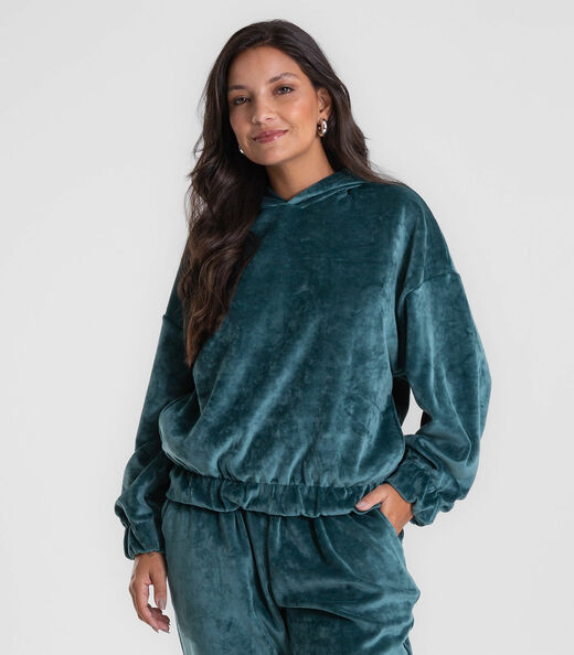 Conjunto Blusão Com Calça Endless Plush Feminina Verde