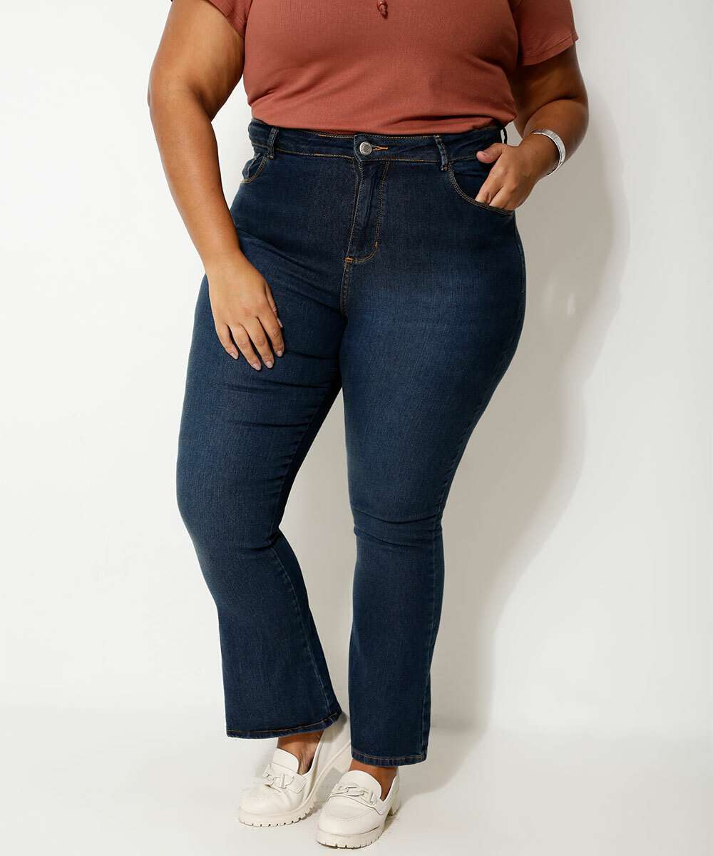Jeans Flare Calca Jeans Marisa Feminino Jeans Marisa Jeans Plus