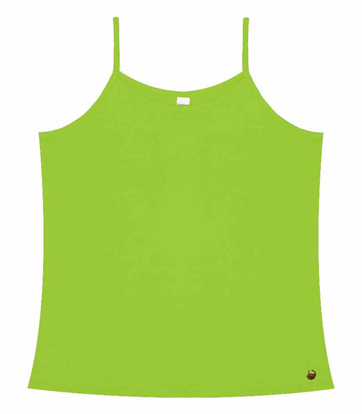 Blusa de Alça Feminina Viscotorcion Básica Rovitex Verde