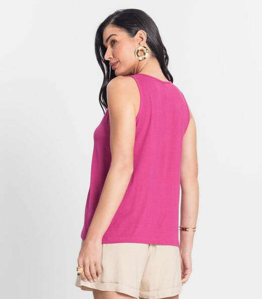Blusa Feminina Lisa Infinita Cor Rosa