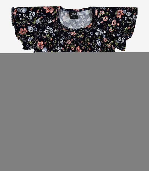 Vestido Infantil Com Manga Godê Select Laranja