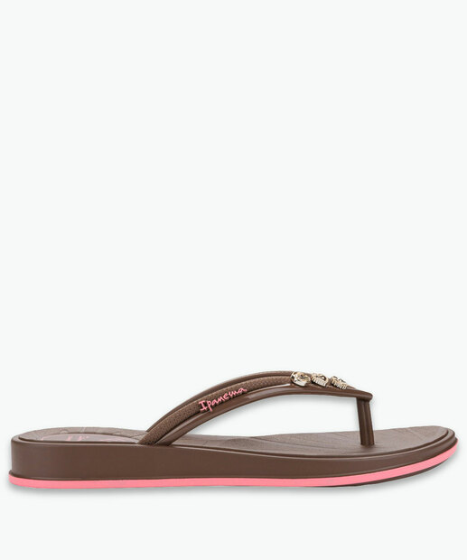 Chinelo Ipanema Feminino Shine Slide Marrom