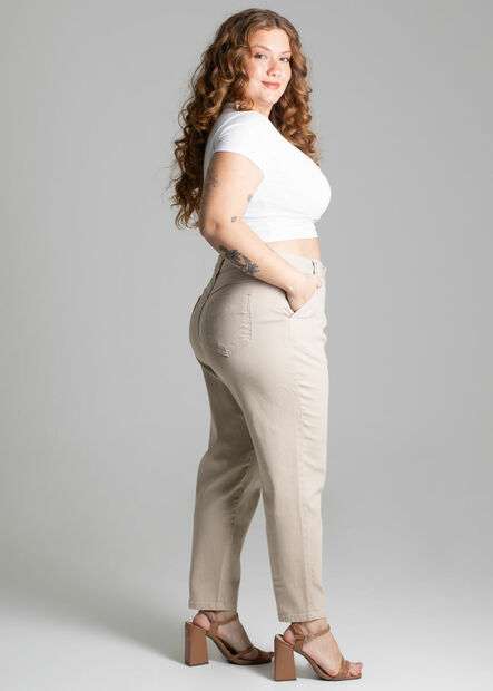 Calça Sarja Sawary Plus Size Mom -277661