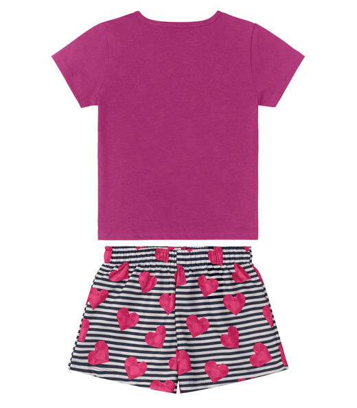 Conjunto Infantil Feminino Picolé Rovitex Rosa
