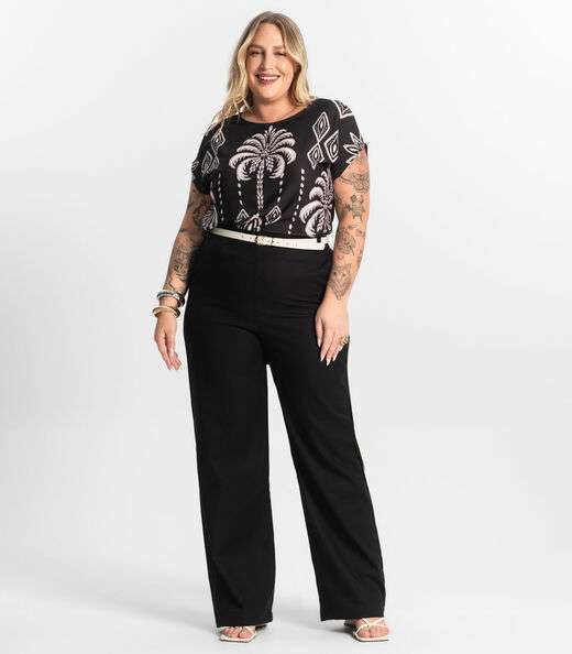 Blusa Feminina Manga Morcego Secret Glam Preto