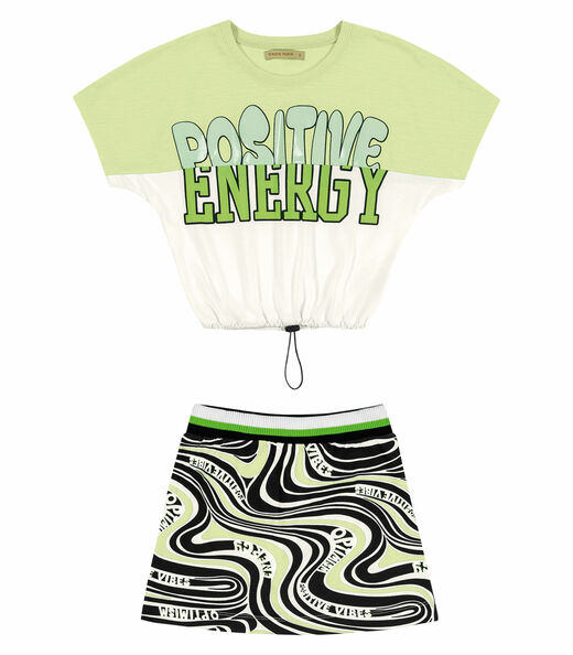 Conjunto Infantil Feminino Energy Trick Nick Verde