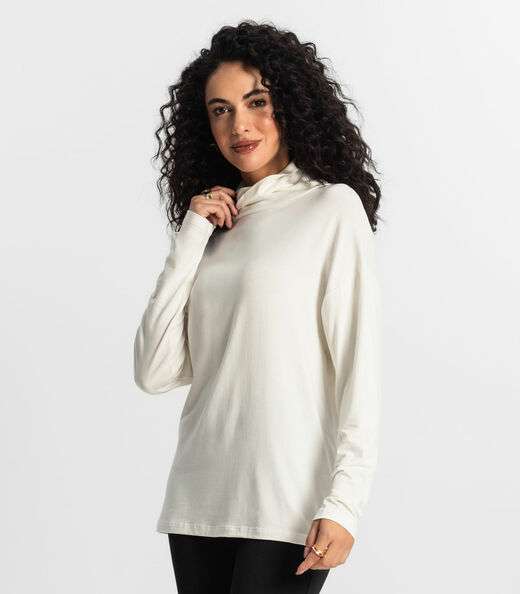 Blusa Manga Longa Feminino Rovitex Bege
