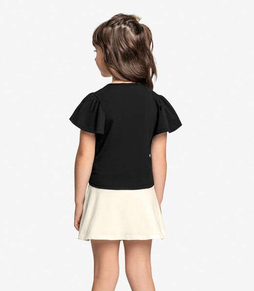 Saia Infantil Feminina Trick Nick Bege