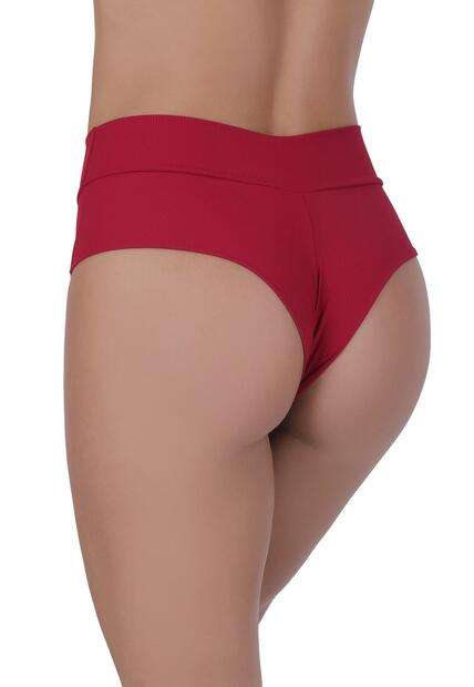 Calcinha Clássica Canelada Concept Lingerie Vemelho