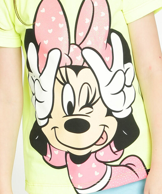 Camiseta Infantil Estampa Minnie Disney Tam 4 a 10