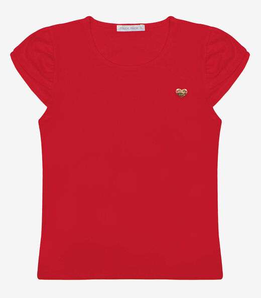 Blusa Infantil Feminina Cotton Leve Trick Nick Vermelho