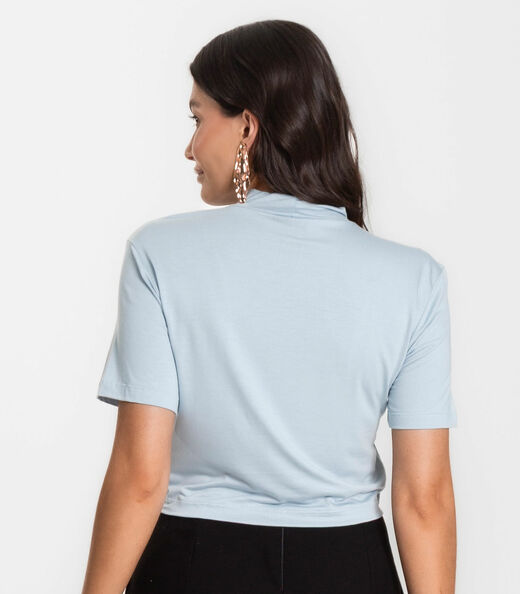 Blusa Cropped Feminina Select Azul