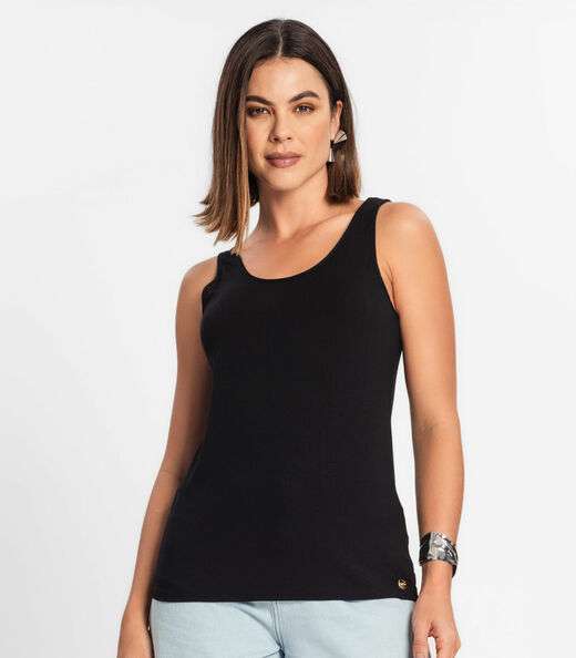 Regata Feminina Básica Rovitex Preto