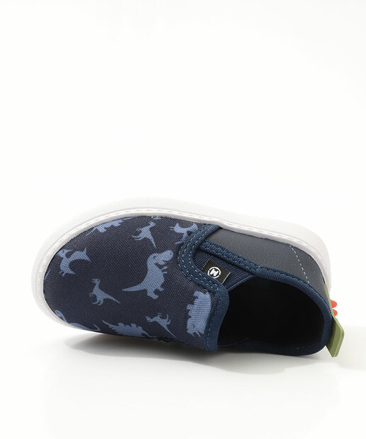 Tênis Infantil Slip On Dinossauro Molekinho Azul