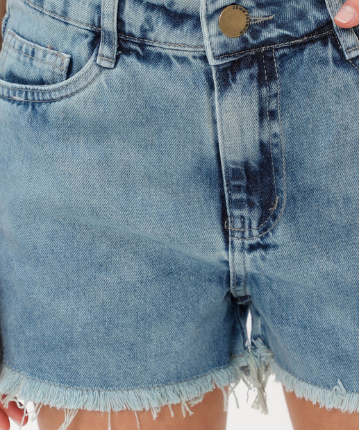 Shorts Infantil Jeans Tam 10 a 16 Jeans
