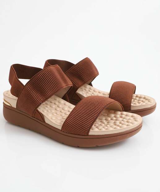 Sandália Feminina Flatform Tiras Modare Marrom
