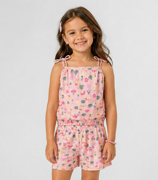 Image_Conjunto Infantil Blusa de Alça e Short Select Rosa
