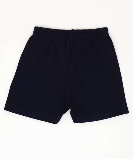 Bermuda Infantil Moletom MR Tam 4 a 10 Azul