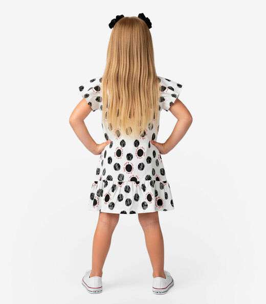 Vestido Infantil Com Manga Godê Select Preto