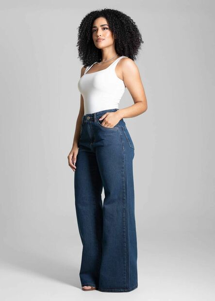 Calça Jeans Sawary Wide Leg - 282872