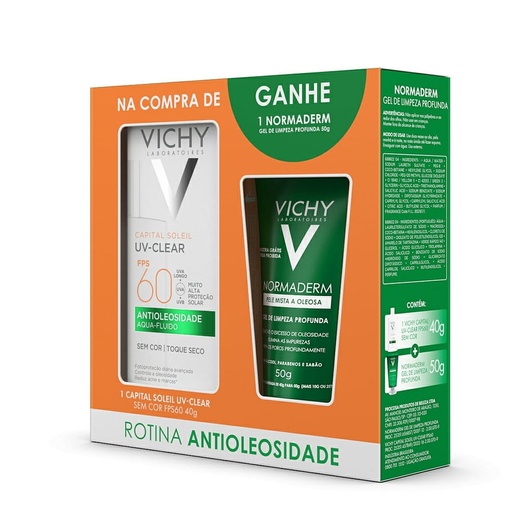 Image_Kit Vichy Protetor Solar Capital Soleil UV- Clear Sem Cor FPS60 40g e Gel de Lim