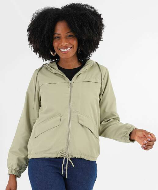 Image_Jaqueta Feminina Corta Vento Capuz Marisa Verde