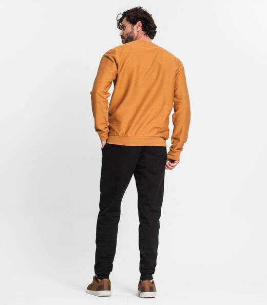 Calça Masculina Plus Size Em Moletom Diametro Preto