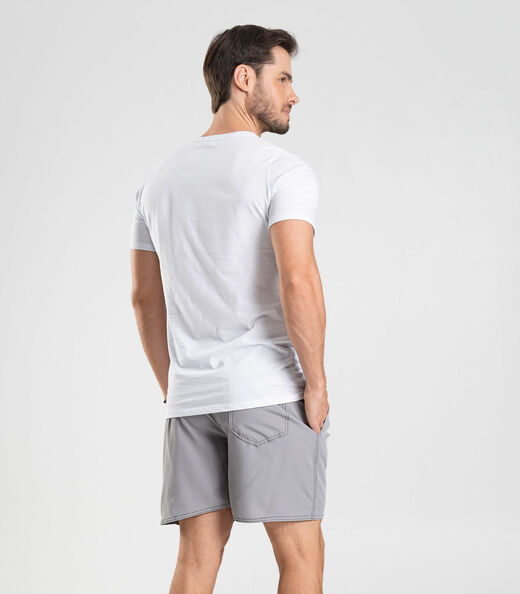 Bermuda Masculina Lisa De Microfibra Long Bong Cinza