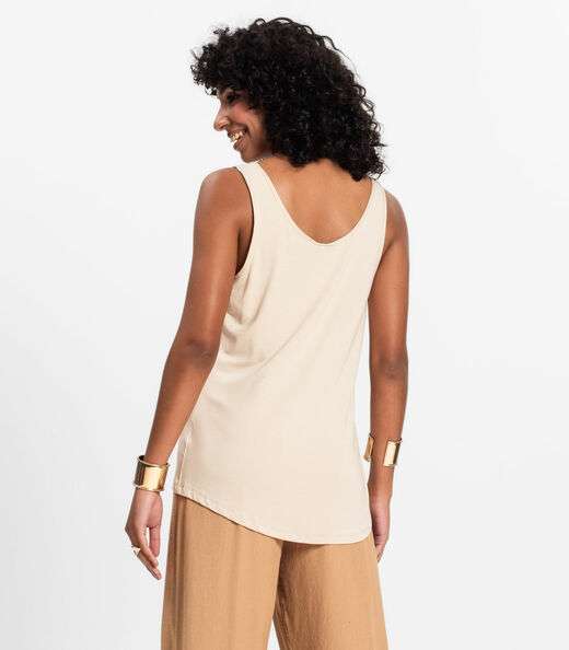 Regata Feminina Básica em Viscotorcion Rovitex Marrom